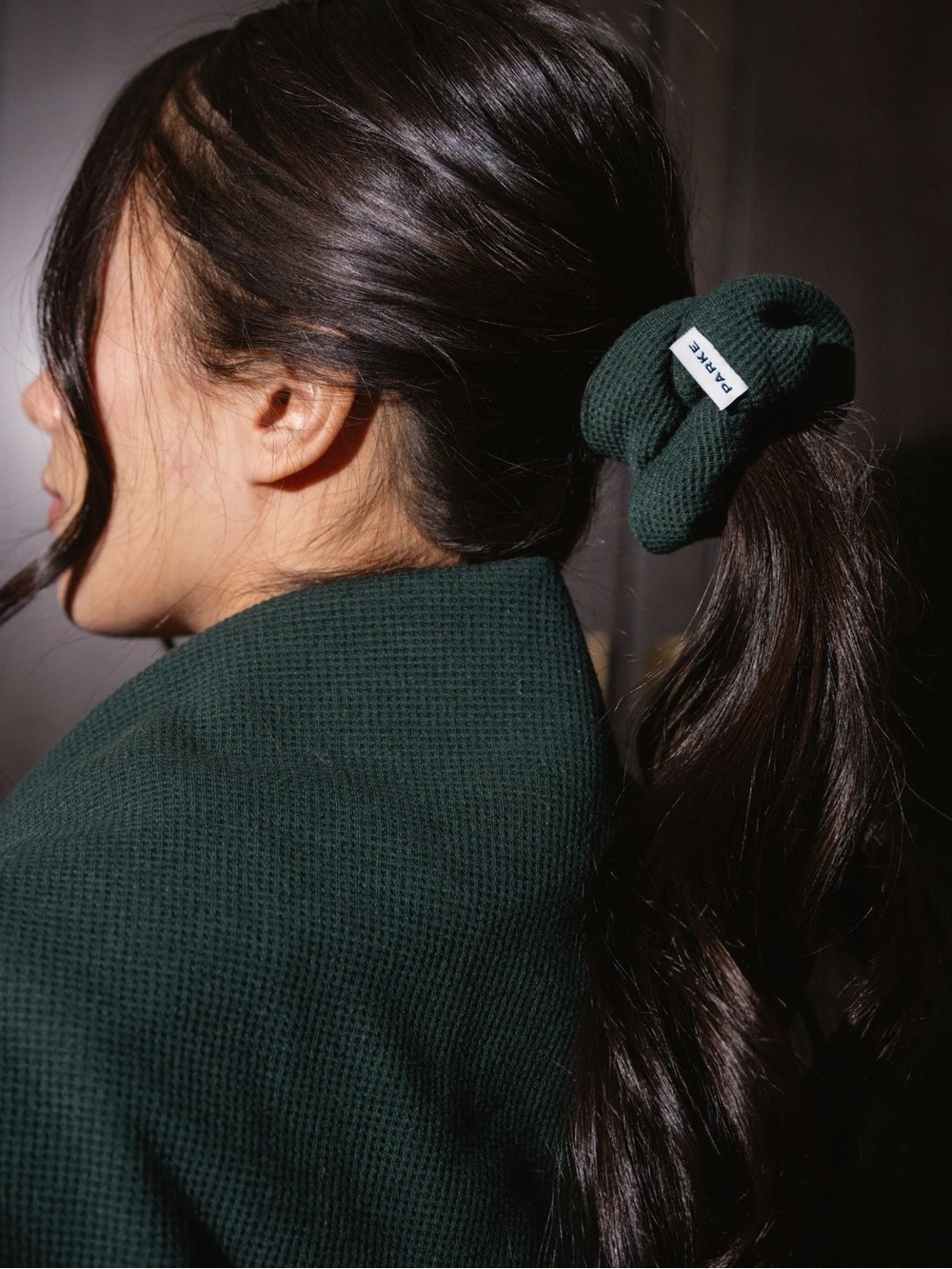 PARKE Waffle Hair Set - Forest Green Hair Accessories - Picture 3 of 3